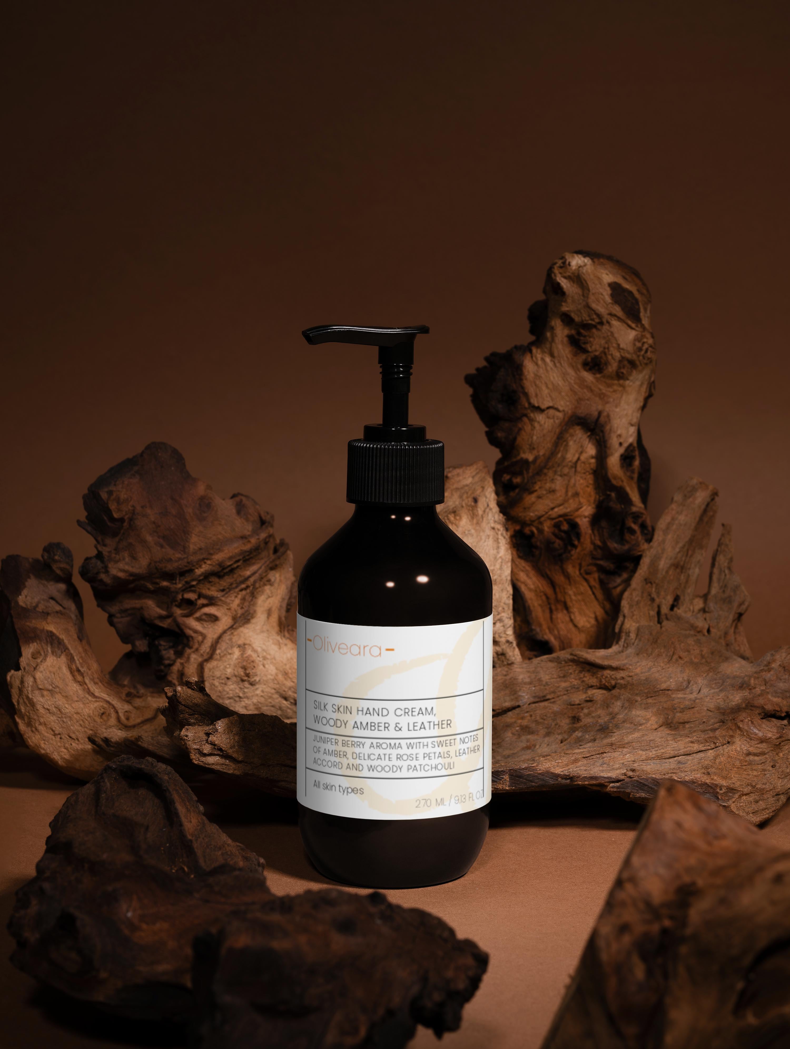 Silk Skin Hand Cream, Woody Amber & Leather