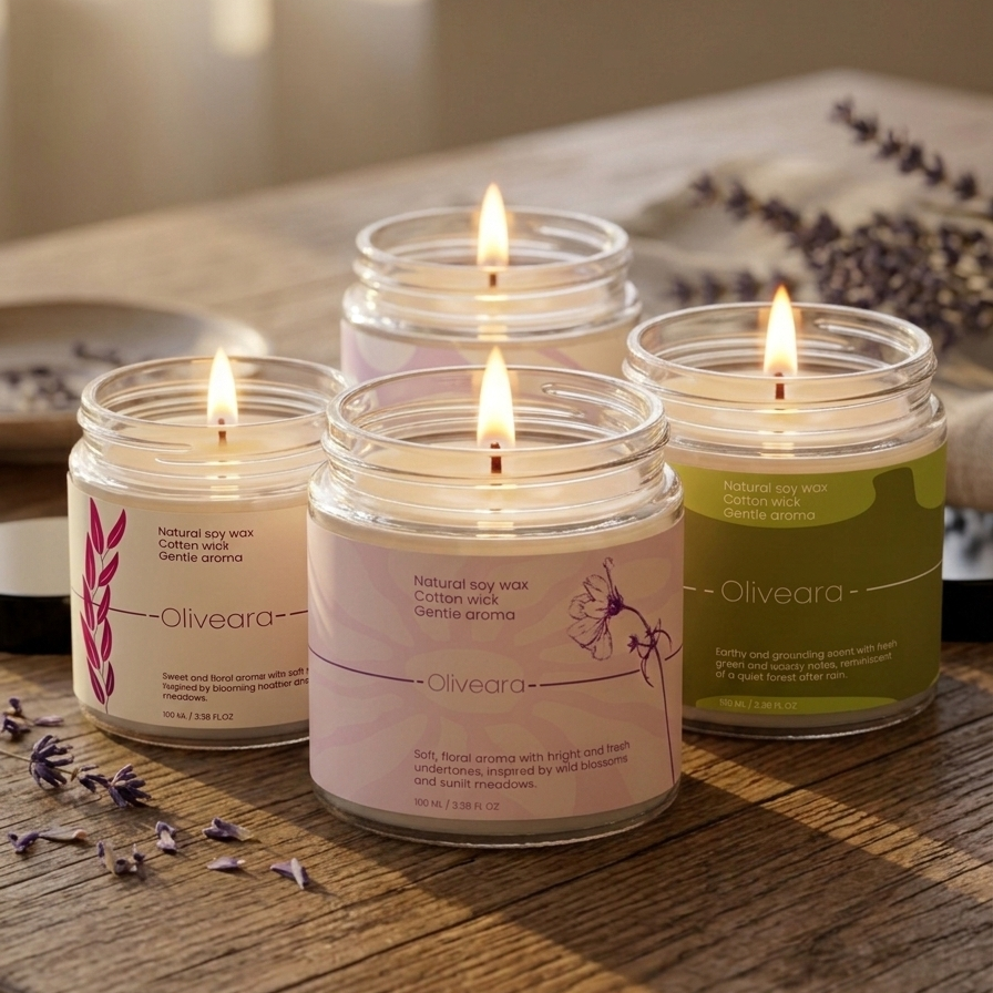 Soy Wax Candle, Heather