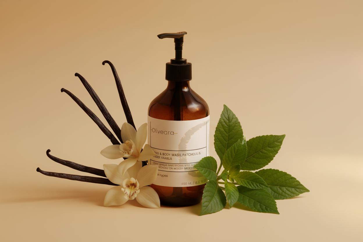 Hand & Body Wash, Patchouli & Amber Vanilla
