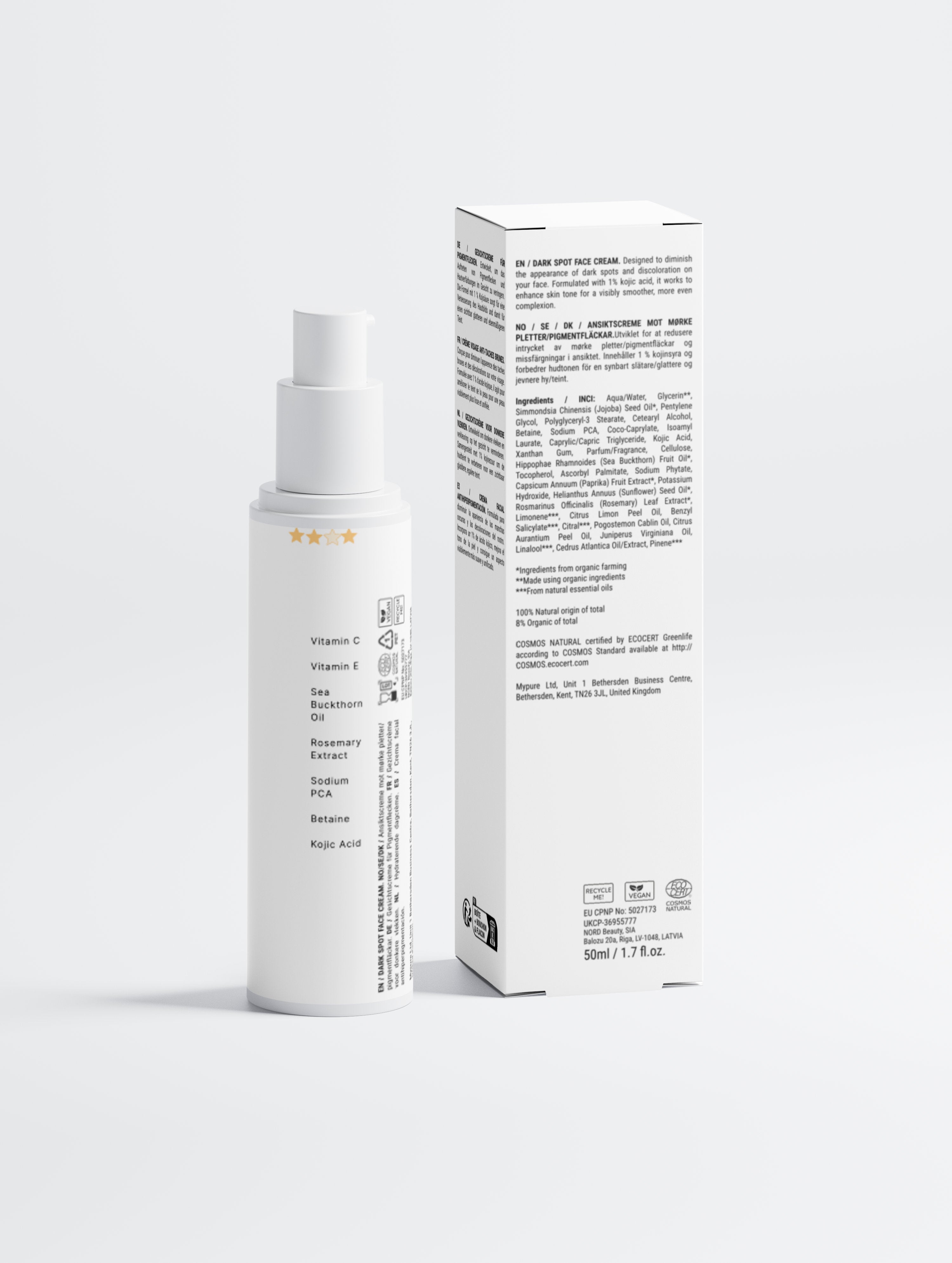 Dark Spot Face Cream with Kojic Acid